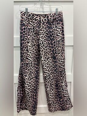 Pacific Sunwear Brown and Black Leopard Casey Low Rise Baggy Jeans